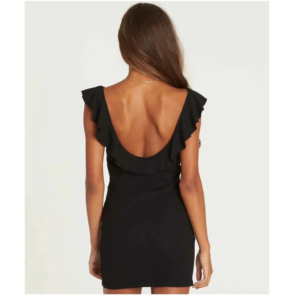 Billabong  No Frills Bodycon Mini Dress in Black - Picture 2 of 12